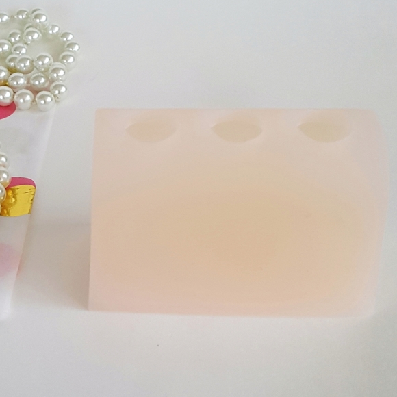 🎁 Cup Toothbrush Holder Blush Pink Silicone Bathroom Sink Top Waterworks Girls - Picture 5 of 9